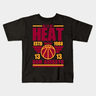 Miami Heat Adebayo 13 Basketball Retro Kids T-Shirt